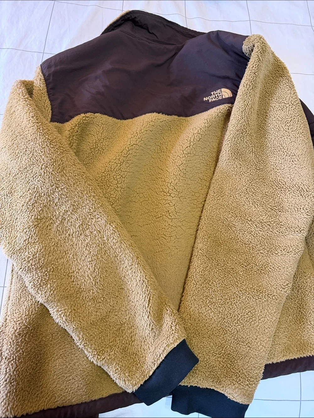 The North Face Light Brown Sherpa Fleece Jacket